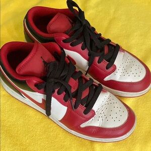 Nike Red and White Sneakers High-Top Design